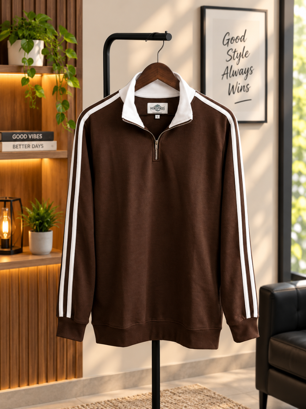 Zipper long sleeve(Coffee)
