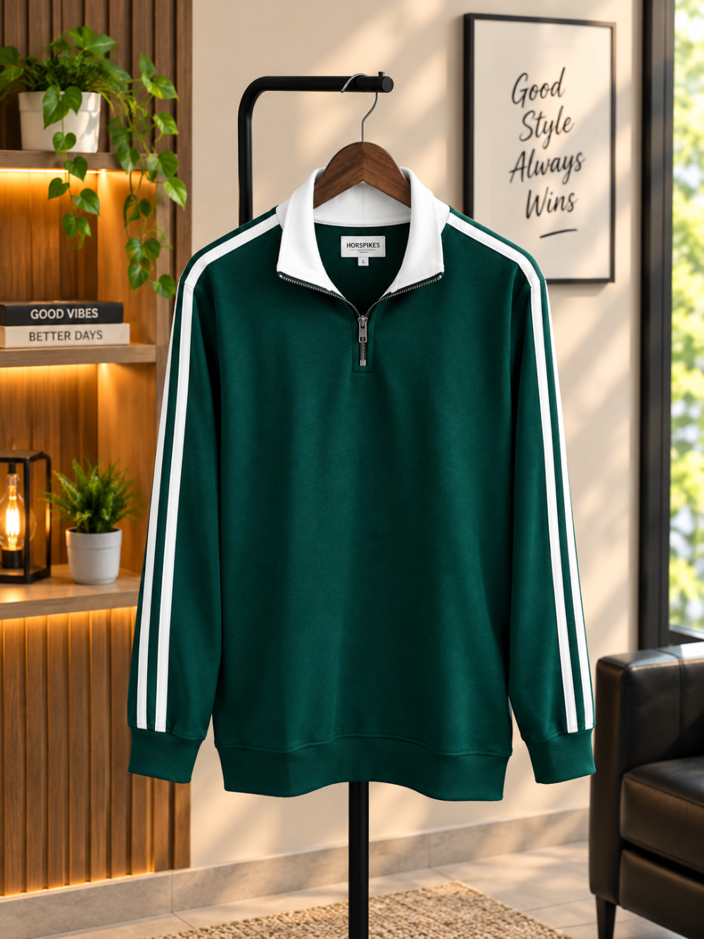 Zipper long-sleeved(Green)